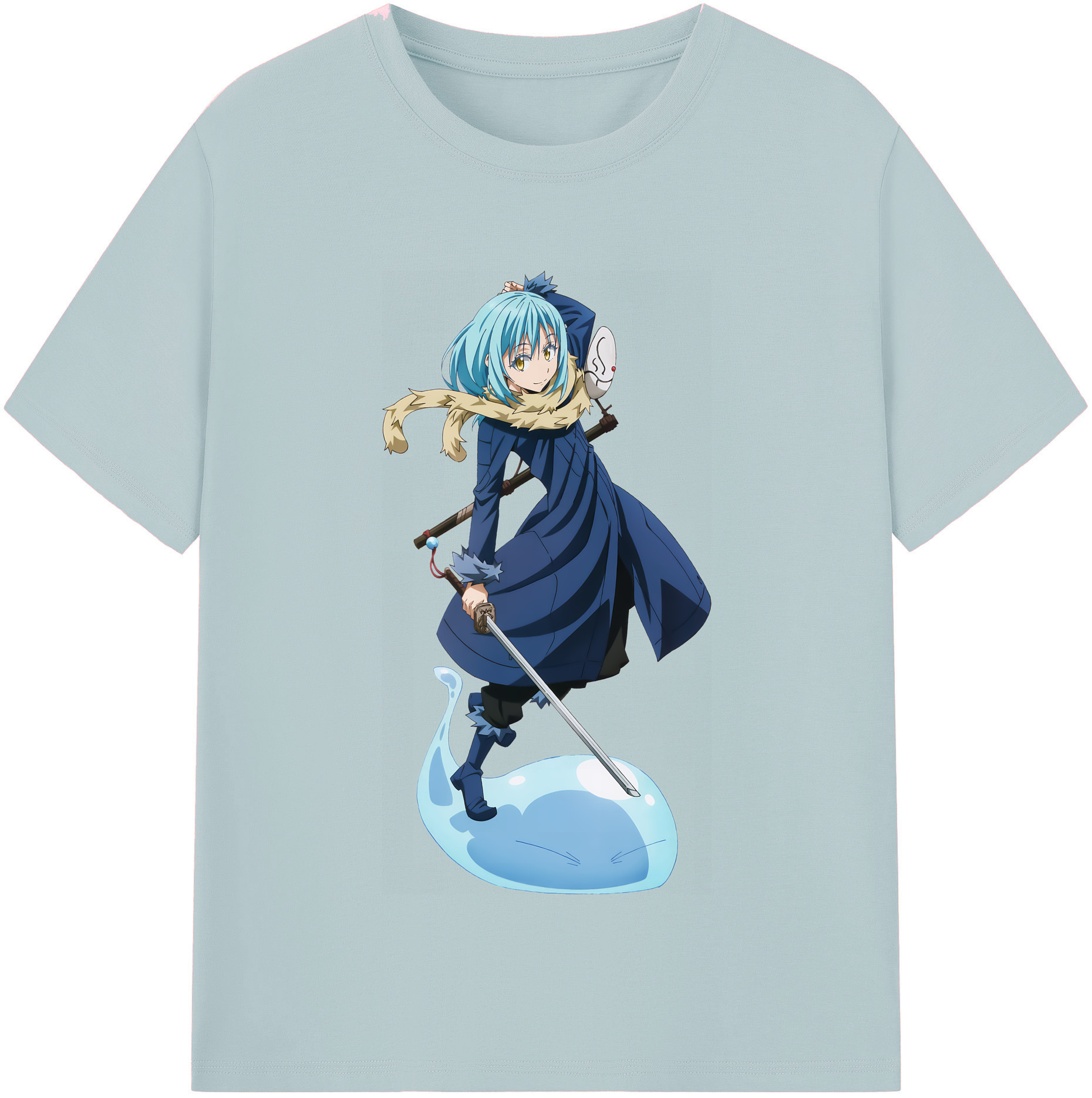 （画像用） 転スラ Regarding Reincarnated to Slime 綿100％半袖Tシャツ（フロントプリント）